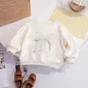 Conjunto Casual de Otoño para Niñas Sudadera con Cuello Redondo y Lazo de Malla Moda Infantil Dulce Versátil Conjunto de Dos Piezas