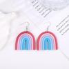 Pendientes Boho Nuevos Transfronterizos Arcilla Cerámica Suave Empalme Arcoíris Multicolor Pendientes Comercio Exterior Al por Mayor
