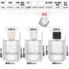 En stock al por mayor 30ml 50ml 100ml botella de perfume cilíndrica de vidrio transparente con rayas verticales botella portátil para rellenar