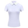 Nova Camiseta Polo Feminina de Golfe Manga Curta Respirável de Secagem Rápida Slim Fit Emagrecedora Versátil Estilo Coreano