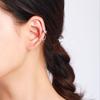 Pendientes de clip de oreja de plata de ley 925 para mujer, estilo europeo y americano, con personalidad de alto nivel, populares en Internet.
