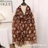Bufanda Impresa de Celebridad de Internet Europea y Americana Gasa de Bali de Alta Calidad 180*90cm Bufanda de Seda Chal Versátil Estilo Occidental Bufanda Elegante de Gasa Fina