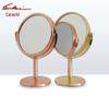 Fábrica por atacado ouro rosa 4 polegadas 100 espelho de maquiagem redondo estilo coreano simples desktop frente e verso vestido pequeno espelho de mesa