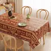 Mantel Estilo Americano, Impermeable, Resistente al Aceite, Resistente al Calor, No Requiere Lavado, Estilo Bohemio, Tela Estilo Étnico, Mantel para Mesa de Café de Alta Gama