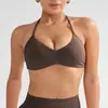 Conjunto de Yoga para Mulheres: Lindo Top Esportivo com Alça no Pescoço, Calça Fitness Yoga Integrada Levanta Bumbum Pêssego, Conjunto de Yoga para Mulheres