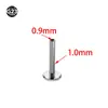 Liga de Titânio F136 0,9x 4mm Pedra Natural Olho de Tigre Joia para Piercing Stud de Lábio Stud de Orelha Stud de Língua Piercing