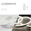 Tira de Luz de Neón Suave Flexible LED 220V Impermeable para Exteriores Luz de Línea de Silicona Forma de Carácter Luminoso Luz de Ambiente