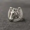 Anillo del Zodiaco Tangcao Pezuña y Cabeza de Caballo, Diseño Retro Moderno Personalizado para Hombres y Mujeres, Diseño de Nicho, Estilo Retro Europeo y Americano