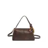 Bolsa de Ombro Estilo Coreano Design de Nicho Bolsa Baguete para Mulheres Inverno 2025 Nova Textura de Alto Padrão Estilo Estrangeiro Bolsa de Ombro Único Transversal