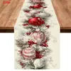 Caminho de mesa de Natal Xiyin TEMU transfronteiriço, tira longa festiva, nova decoração de mesa, decorações de Natal, toalha de mesa