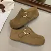 Bailarinas Baotou para Mujer de Exterior Suela Gruesa Aumento Interno de Altura Zapatos Birkenstock Versátiles Verano Otoño Nuevos Slip-on Birkenstock Zapatos Individuales
