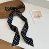 Bufanda Larga de Punto de Onda de Moda Vintage para Mujer de Primavera y Otoño Moda de Chica Popular Bufanda Decorativa Versátil Cinta Estrecha