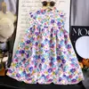 Vestido de Pintura al Óleo para Niña Verano Nuevo Estilo Vestido sin Mangas Verano Vestido Chaleco Infantil Vestido de Princesa Estampado