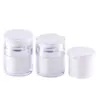 En stock 15g 30g 50g 100g Bote de crema de vacío rellenable de PS, botella de crema, botella dispensadora, Bote Airless