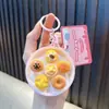 Mini Frutas Simuladas Comida Brinquedo Whac-A-Mole Chaveiro Estudante Brinquedo Educativo Chaveiro Alívio de Estresse Pequeno Presente Venda por Atacado