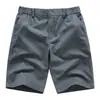 Directo del fabricante: Pantalones cortos de algodón finos y elásticos para hombre, talla grande, holgados, casuales, de longitud media, en stock