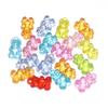 50/pacote acrílico furo vertical transparente cor de urso transparente urso aleatório misturado DIY pingente acessórios