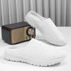 Zapatos de Pareja de Verano 2025 Comercio Exterior Color Sólido Casual sin Cordones Planos Transpirables Ligeros Talla Grande Zapatos de Tejer Fly para Mamá