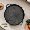 Parrilla redonda de estilo coreano con cartuchos, de piedra Maifan, antiadherente, portátil, para uso doméstico, para exteriores, sin humo