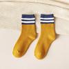 Calcetines de mujer de otoño e invierno, calcetines gruesos de felpa japoneses con relleno de terciopelo, calcetines de algodón cálidos con dos barras, calcetines de piso al por mayor