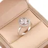 Anillo para Mujer Transfronterizo Micro-Incrustado Flor Giratorio Zircón Temperamento Estilo Cool Diamante Completo Anillo de Amor Joyería al Por Mayor
