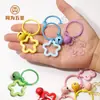 Llavero Transparente de Acrílico Personalizado Color Caramelo Estrella de Cinco Puntas Campana Lindo Accesorio Colgante para Mochila Bolsos de Pareja