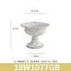 Jarrón de Arte Floral Blanco Vintage de Hierro Forjado Desgastado Descascarillado Adorno Decorativo Americano