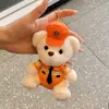 En Stock Oso de Tráfico Colgante Muñeco Accesorio para Mochila Motocicleta Pequeño Peluche de Policía Oso de Fuego Logo Personalizado