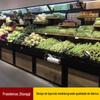 Prateleira para frutas e vegetais Prateleira para vegetais Prateleira de madeira de aço de um lado Prateleira para vegetais e frutas frescas Prateleira para supermercado