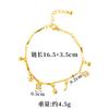 Nueva pulsera vietnamita de oro y arena, estilo lujoso, con diamantes, estrellas y lunas, con borlas para mujer, resistente al color a largo plazo, accesorios de alta gama.