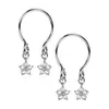 Anillo para Pezón en Forma de U de Acero Inoxidable Piercing Falso Colgante Cadena para Pezón Gota de Agua Incrustada Zirconia Adorno para Pezón Clavo para Pezón Piercing Falso Anillo Falso para Pezón