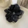 Anel de cabeça de malha de camada dupla cor sólida Anel de cabelo tipo salsicha com pérolas grandes da França Coreia do Sul Nova Moda 2024 Elástico de bola para mulheres