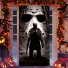 Cubierta de Puerta de Halloween de Amazon Transfronteriza Diseños de Banderas de Atmósfera de Terror de Viento Oscuro