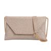 Bolsa Clutch Transfronteiriça Totalmente Cravejada de Diamantes, Nova Bolsa Pequena Quadrada com Corrente de Strass, Bolsa Envelope Diagonal de Ombro Único, Mini Bolsa de Festa Fofa