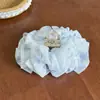 Presilha de garra em malha plissada grande, fresca e elegante, para cabelos grossos, acessório de cabelo versátil e estiloso com toque de luxo