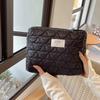 Bolsa Cosmética Acolchada de Crema para Mujer, Bolso de Mano de Alta Gama para Cena, Bolsa de Almacenamiento Portátil y Versátil para Celebridades de Internet