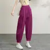 Pantalones de Linterna Negros para Mujer, Nuevo Estilo Verano 2026, Cintura Alta, Adelgazantes, Alargan las Piernas, Pantalones de Pierna Ancha de Nueve Puntos, Pantalones Largos Casuales Versátiles