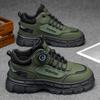 Zapatos de Hombre Otoño 2025 Nuevas Botas de Caña Alta Estilo Británico Retro Suela Gruesa Zapatos de Trabajo Botines Casuales