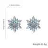 Pendientes Flor de Diamante Aguja de Plata, Lujo Ligero, Pendientes de Gama Alta, Personalizados, Pendientes de Moda y Versátiles, Diseño de Nicho