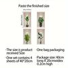 Planta Verde en Maceta Rábano Verde Flor de Plástico Pared Hoja Grande Bonsái Pegatinas de Pared de PVC Venta al por Mayor Año Nuevo 2026 Cocina a Prueba de Aceite