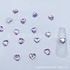 Accesorios Súper Brillantes para Uñas Paquete Mixto Rhinestones Irregulares de Fondo Plano Morado Claro Rhinestones para Uñas con Forma de Rombo Rhinestones de Cristal Aurora al por Mayor