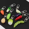 Llavero Creativo con Diseño de Repollo y Berenjena DIY Hecho a Mano Colgante para Bolsa de Auriculares Accesorios de Joyería
