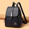 Mochila feminina transfronteiriça 2026 nova versão coreana simples e estilosa mochila feminina para o dia a dia versátil de grande capacidade bolsa casual