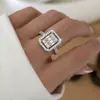 Anillo Geométrico Irregular de Textura Exquisita, Estilo Nuevo Transfronterizo, Lujo Ligero de Gama Alta para Mujer, Anillo Hueco Simple Personalizado