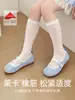 Calcetines para Niñas, Estilo Delgado de Verano, Calcetines Frescos de Seda para Pantorrilla, Calcetines Finos para Niños, Lindos Calcetines Blancos de Estudiante, Calcetines para Niños