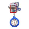 Lindo Dibujo Animado Brillante Elástico Pinza para Insignia de Enfermera Doctor Reloj de Bolsillo de Hospital Reloj de Pecho Pinza Telescópica Reloj para Colgar