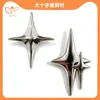 Hebilla de Metal con Forma de Estrella Cruzada Accesorios de Joyería para Zapatos Hebilla de Metal Colorida Decoración de Estrella de la Suerte Hebilla de Zapato para Zapatos de Mujer