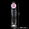 Pene Sin Huevo Transparente Jj Silicona Cristal Artificial Grande, Mediano y Pequeño Masturbador Femenino Juguete Sexual