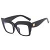 Nueva Moda Ojo de Gato Cuadrado Marco Grande Espejo Plano Ins Trendy Celebridad de Internet Mismo Estilo Casual Armazón de Lentes Anti-Luz Azul