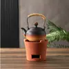 Estufa de Carbón Cerámica Estilo Antiguo Arcilla Roja Estufa Pequeña de Carbón Doméstica Exterior Estufa para Hervir Té Pequeño Juego de Té Kung Fu Tetera
